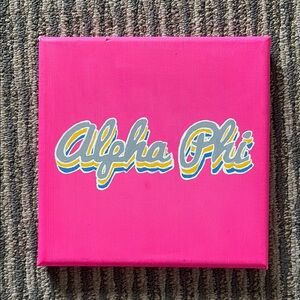 Alpha Phi Pink Canvas Art